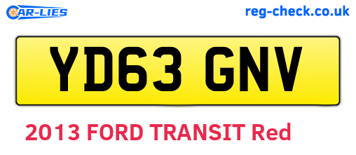 YD63GNV are the vehicle registration plates.