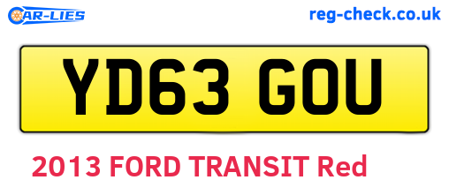 YD63GOU are the vehicle registration plates.