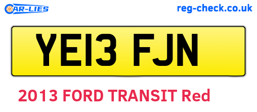 YE13FJN are the vehicle registration plates.