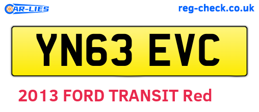 YN63EVC are the vehicle registration plates.