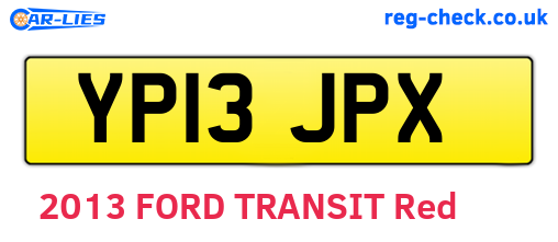 YP13JPX are the vehicle registration plates.