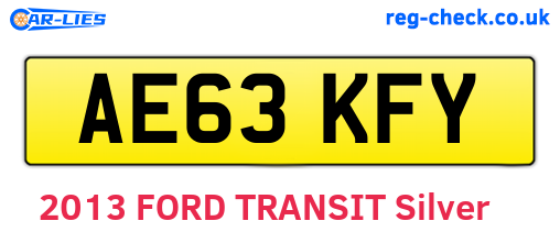 AE63KFY are the vehicle registration plates.