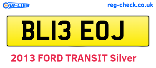 BL13EOJ are the vehicle registration plates.