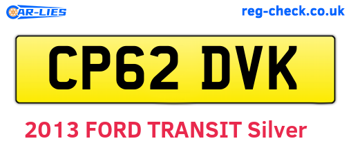 CP62DVK are the vehicle registration plates.