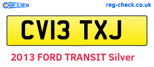 CV13TXJ are the vehicle registration plates.