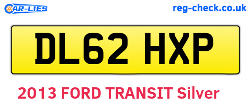 DL62HXP are the vehicle registration plates.
