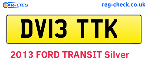 DV13TTK are the vehicle registration plates.