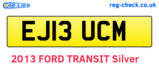 EJ13UCM are the vehicle registration plates.