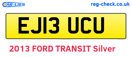 EJ13UCU are the vehicle registration plates.
