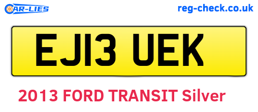 EJ13UEK are the vehicle registration plates.