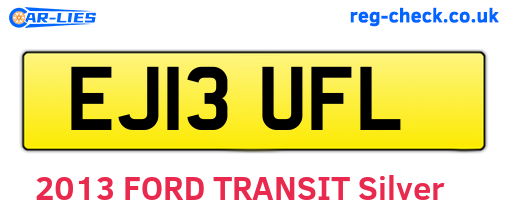 EJ13UFL are the vehicle registration plates.