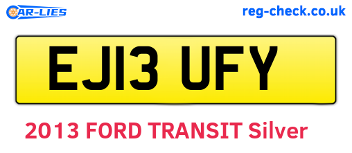 EJ13UFY are the vehicle registration plates.