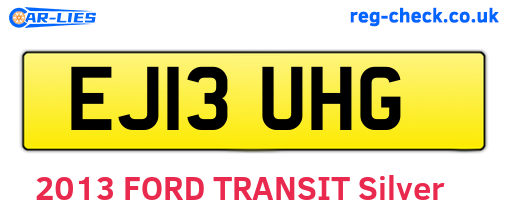 EJ13UHG are the vehicle registration plates.