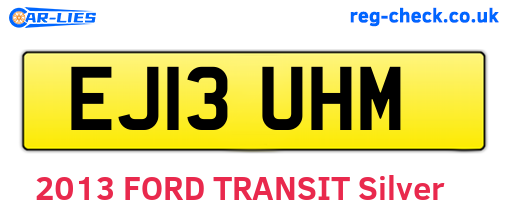 EJ13UHM are the vehicle registration plates.