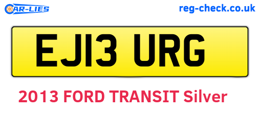 EJ13URG are the vehicle registration plates.