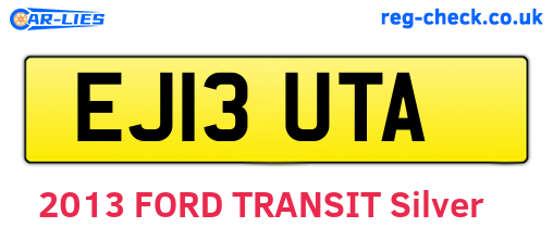 EJ13UTA are the vehicle registration plates.