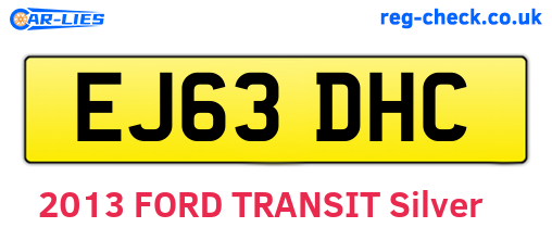 EJ63DHC are the vehicle registration plates.