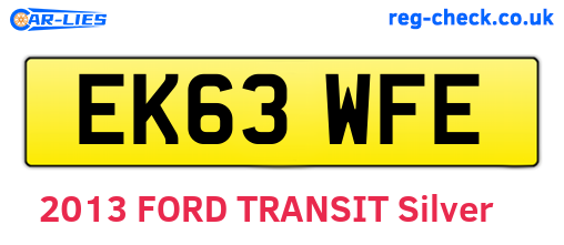 EK63WFE are the vehicle registration plates.