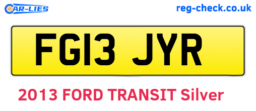 FG13JYR are the vehicle registration plates.