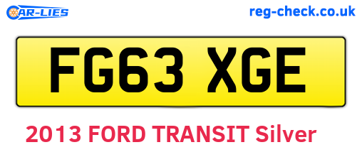 FG63XGE are the vehicle registration plates.