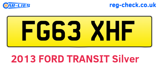FG63XHF are the vehicle registration plates.
