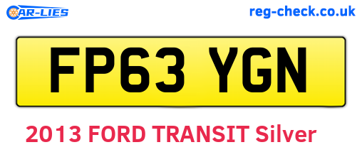 FP63YGN are the vehicle registration plates.