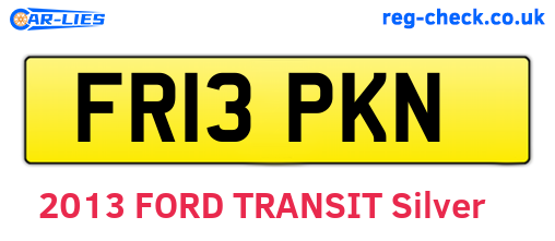 FR13PKN are the vehicle registration plates.