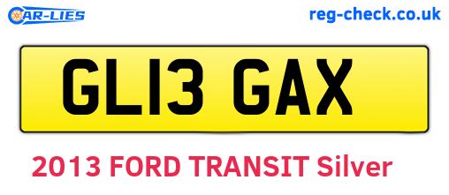 GL13GAX are the vehicle registration plates.