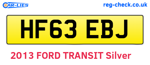 HF63EBJ are the vehicle registration plates.