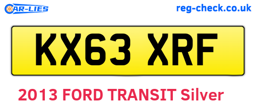 KX63XRF are the vehicle registration plates.