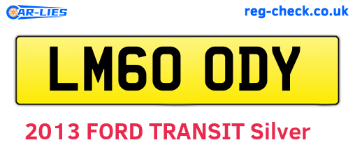 LM60ODY are the vehicle registration plates.