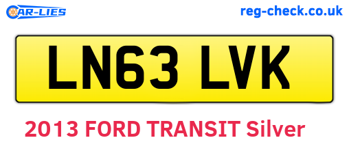 LN63LVK are the vehicle registration plates.