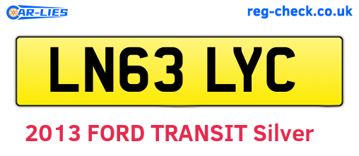 LN63LYC are the vehicle registration plates.