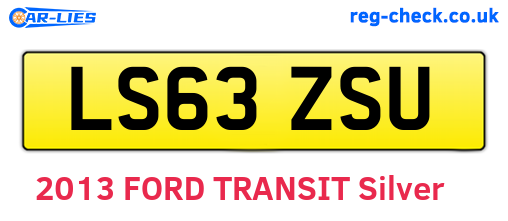 LS63ZSU are the vehicle registration plates.