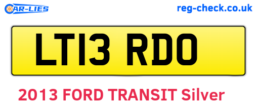 LT13RDO are the vehicle registration plates.
