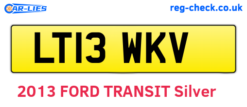LT13WKV are the vehicle registration plates.