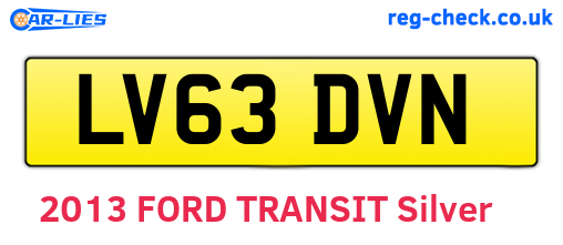 LV63DVN are the vehicle registration plates.