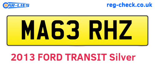 MA63RHZ are the vehicle registration plates.