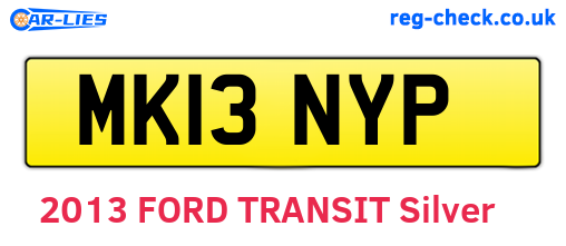 MK13NYP are the vehicle registration plates.