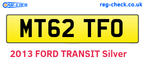 MT62TFO are the vehicle registration plates.