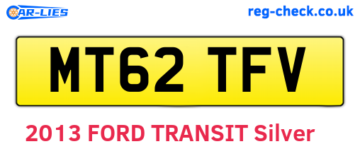 MT62TFV are the vehicle registration plates.
