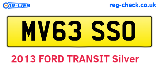 MV63SSO are the vehicle registration plates.