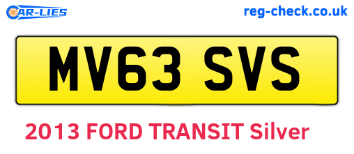 MV63SVS are the vehicle registration plates.