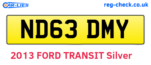 ND63DMY are the vehicle registration plates.