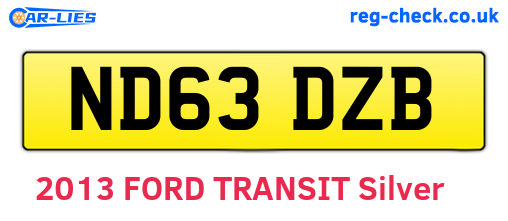 ND63DZB are the vehicle registration plates.