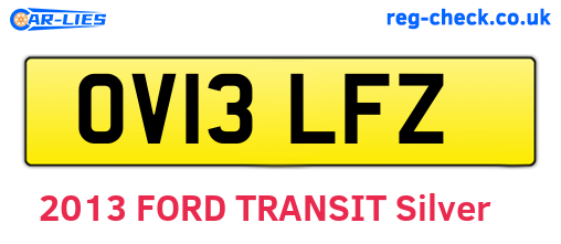 OV13LFZ are the vehicle registration plates.