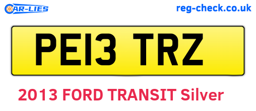 PE13TRZ are the vehicle registration plates.