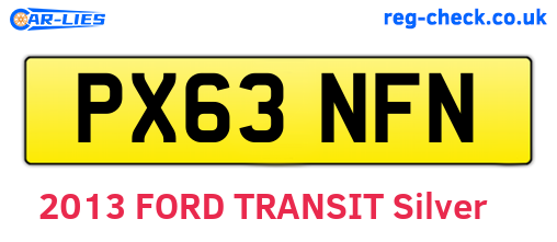 PX63NFN are the vehicle registration plates.