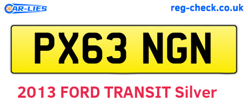 PX63NGN are the vehicle registration plates.