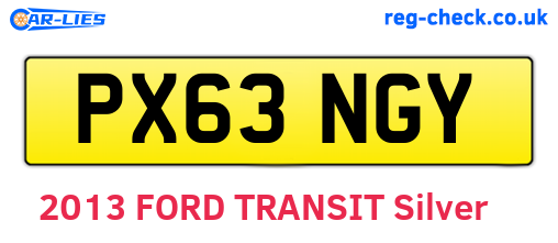 PX63NGY are the vehicle registration plates.